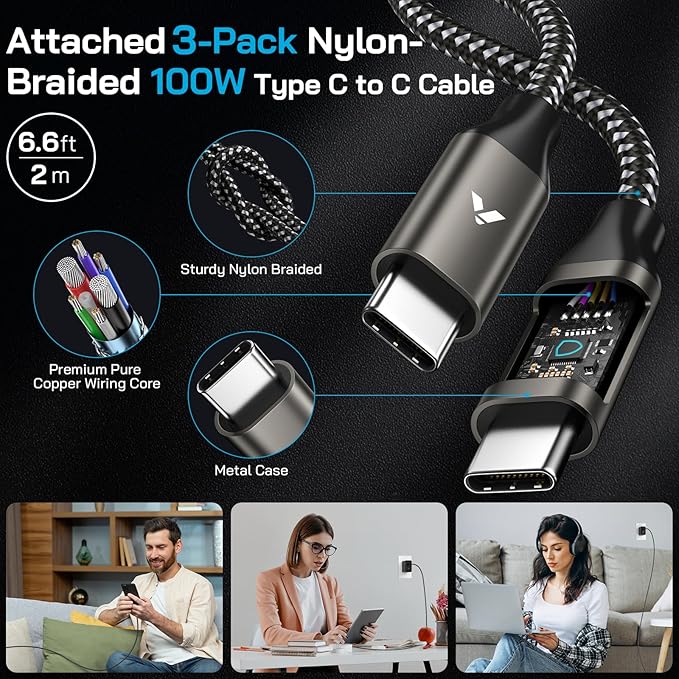 45W Super Fast Charger USB C, 45 Watt Type-C Android Phone Charger Fast - Image 7