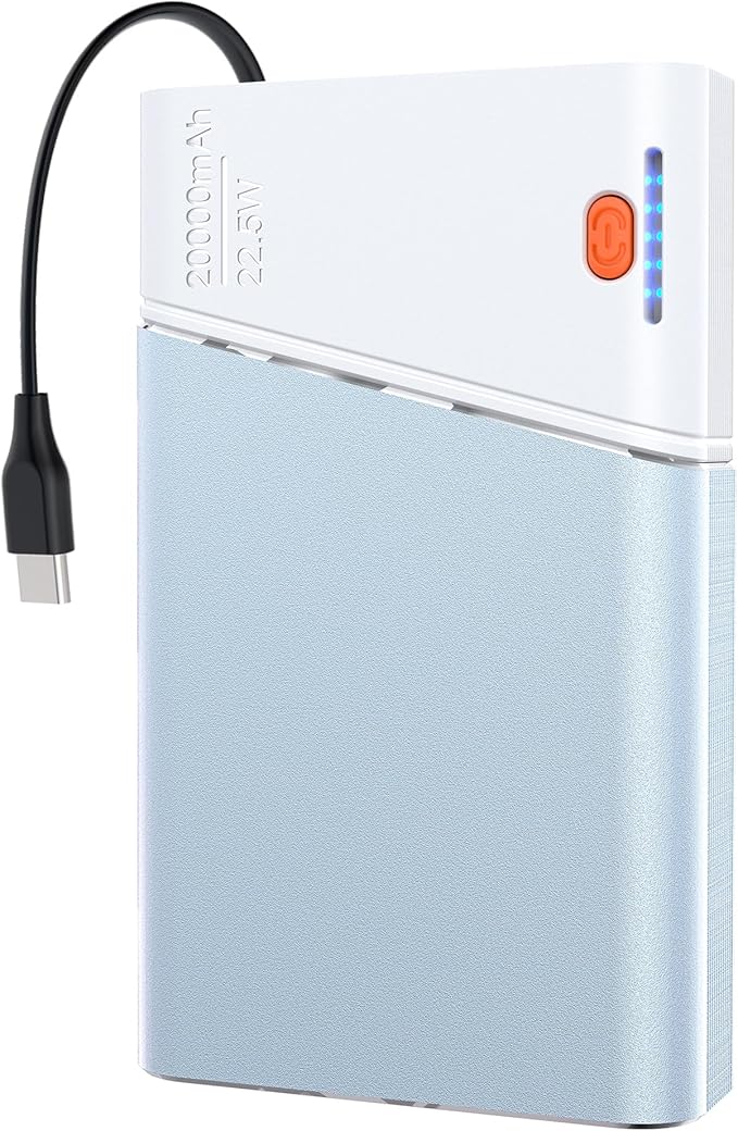 Portable Charger 20000mAh, 22.5W PD 3.0+QC 4.0 Super Fast Charging Power Bank by Kesguar