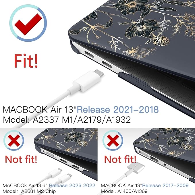 MEEgoodo for MacBook Air 13.3 inch Case 2021 2020 2019 2018 A2337 M1 A2179 A1932 - Image 2