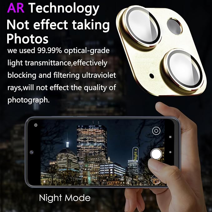 2 Pack Camera Lens Protector for iPhone 15 / iPhone 15 Plus, AR Tempered Glass - Image 3