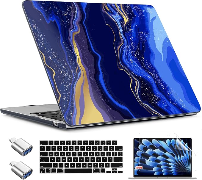 TWOLSKOO Compatible with M4 MacBook Air 13.6 inch Case 2025-2022 Release M4 by TWOLSKOO