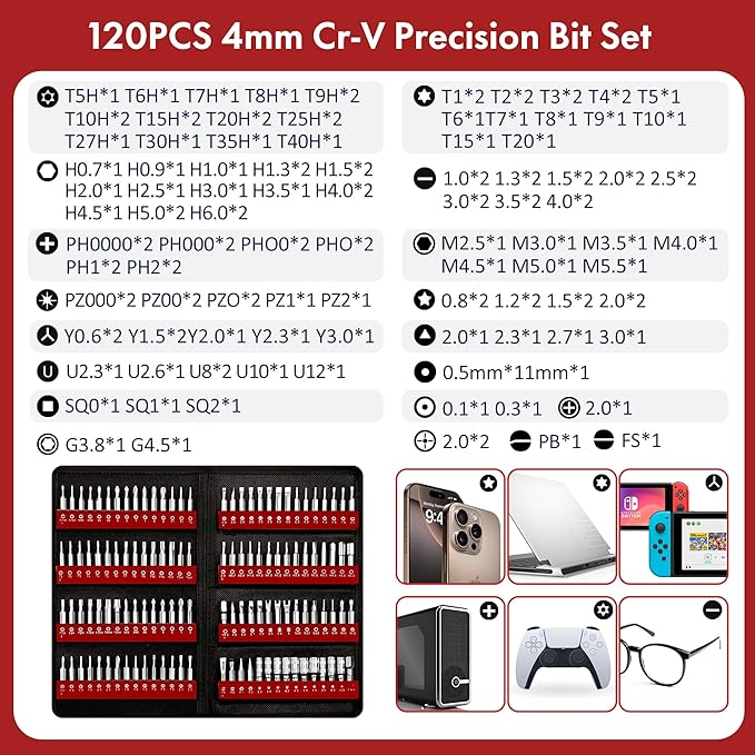 XOOL 200 in 1 Precision Screwdriver Set, Electronics Repair Tool Magnetic - Image 3