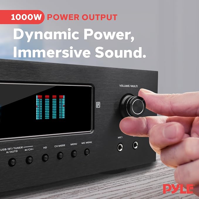 Pyle 1000W Bluetooth Home Theater Receiver - Image 2
