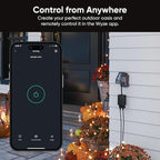 Wyze Plug Outdoor, Dual Outlets Energy Monitoring, 2.4GHz WiFi Smart Plug - Image 3