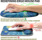 Hokafenle Ergonomic Mouse Pad Wrist Support, Terraced Slope Carpal Tunnel Wrist - Image 2