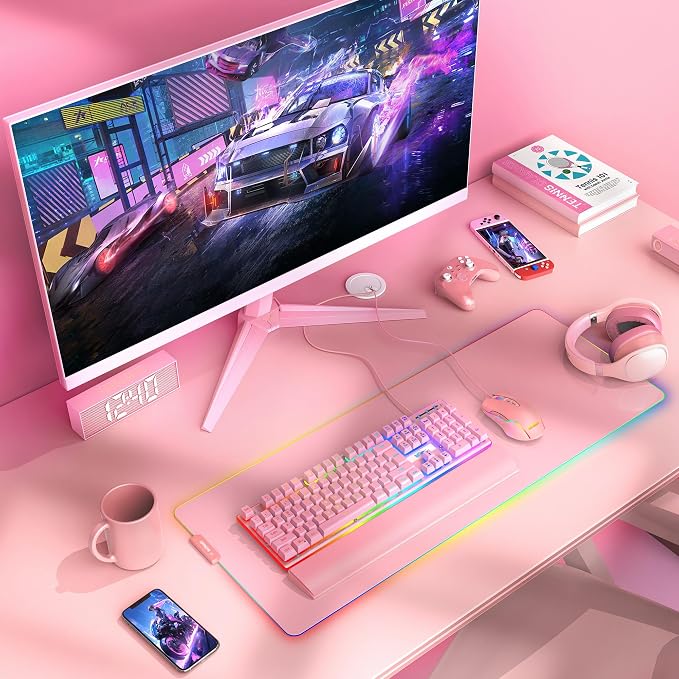 RedThunder K10 Wired Gaming Keyboard and Mouse and Wrist Rest Combo, RGB Backlit - Image 2
