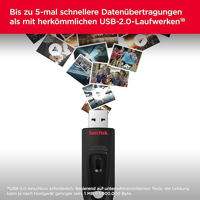 SANDISK 32GB 3-Pack Ultra USB 3.0 Flash Drive 32GB - Image 2