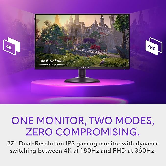 Alienware 27 4K Dual-Resolution Gaming Monitor - Image 2