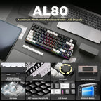 YUNZII AL80 Wireless Mechanical Keyboard, Full Aluminum CNC, Smart LCD Display - Image 2
