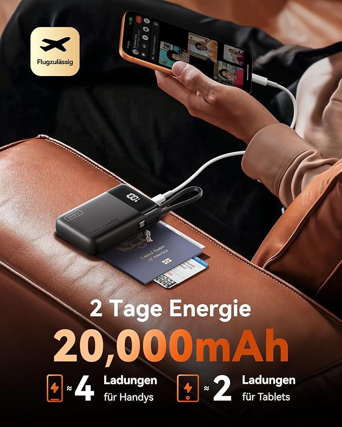 INIU 20000mAh Power Bank, Small 45W PD Fast Charging Portable Charger - Image 6