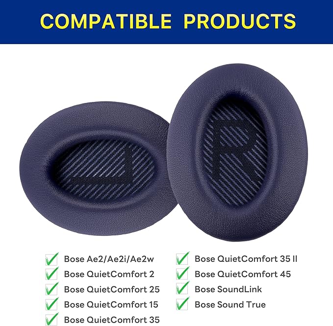 Replacement Ear Pads for Bose QuietComfort 35 & Quiet Comfort 35 II Headphones - Image 2