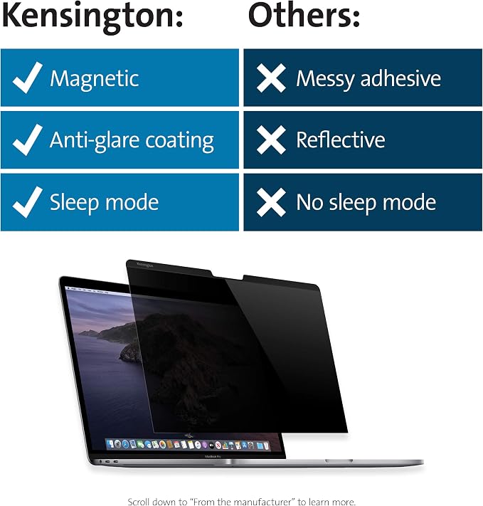Kensington MP13 Magnetic Macbook Pro Privacy Screen - Image 7