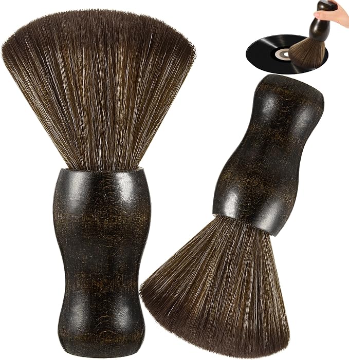 2 Pack Vinyl Turntable Wood Record Cleaning Brushes, Anti-Static Record Brush by VZZNN