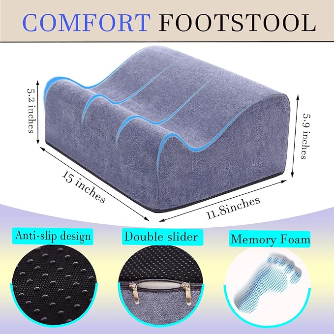 Foot Rest for Under Desk at Work, Ergonomic Under Desk Footrest - Image 5
