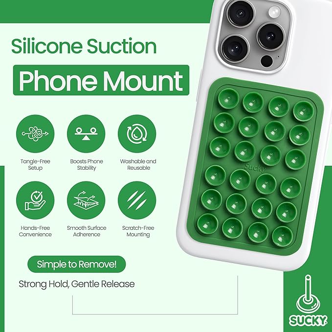 SUCKY Silicone Suction Phone Case Adhesive Mount - Image 2