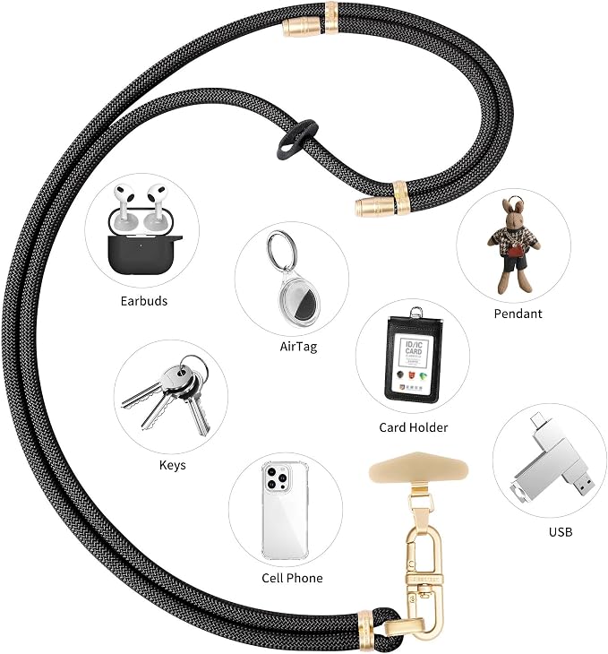 Adjustable Anti-Theft Phone Lanyard -Rope Neck & Crossbody Strap - Image 6