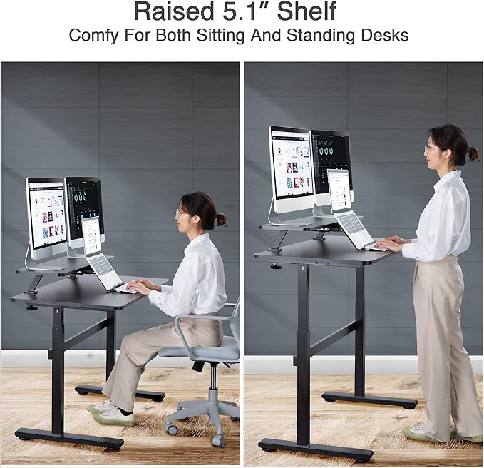 AVLT Clamp Desk Shelf Dual 32" Monitor Riser - Image 9