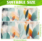 Desk Pad, Abstract Colorful Leaves Desk Mat, Large Gaming Mouse Pad - Image 2