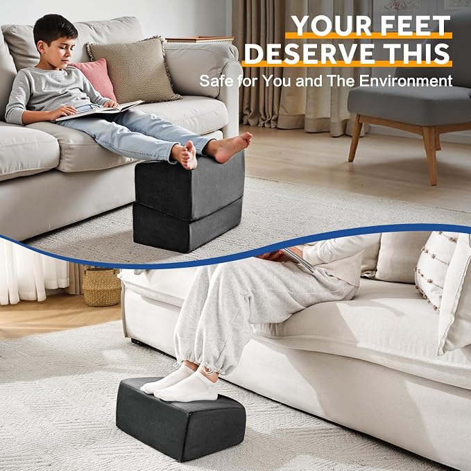 Foot Rest for Under Desk at Work, Adjustable Footrest for Office Chair & Gaming - Image 8