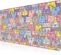 Mouse Pad, Large Cute Christmas Cats Desk Mat, Extended Non-Slip Gaming by NIYLYNSYN