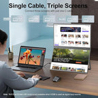 Dual Portable Monitor, 18.5" 1080P FHD IPS Folding Stacked Triple Laptop Screen - Image 4