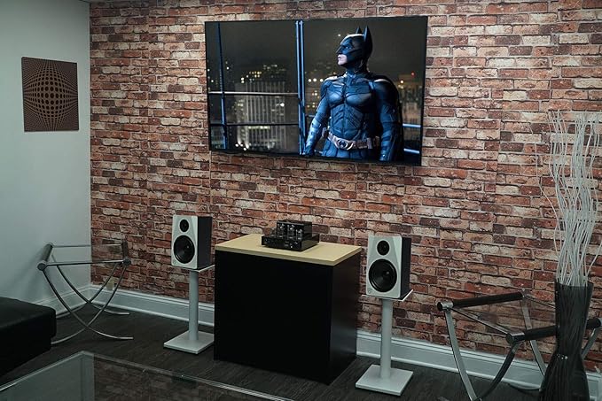 Rockville RS21W 21 inch Steel Bookshelf Speaker Stands, 60 lbs Capacity - Image 7