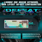 LINGBAO K98 Wireless Mechanical Gaming Keyboard, 10000mAh Battery Tri-Mode - Image 5