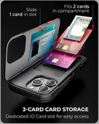 TORU CX Slim for iPhone 16 Pro Case Wallet | Protective Shockproof Heavy Duty - Image 3