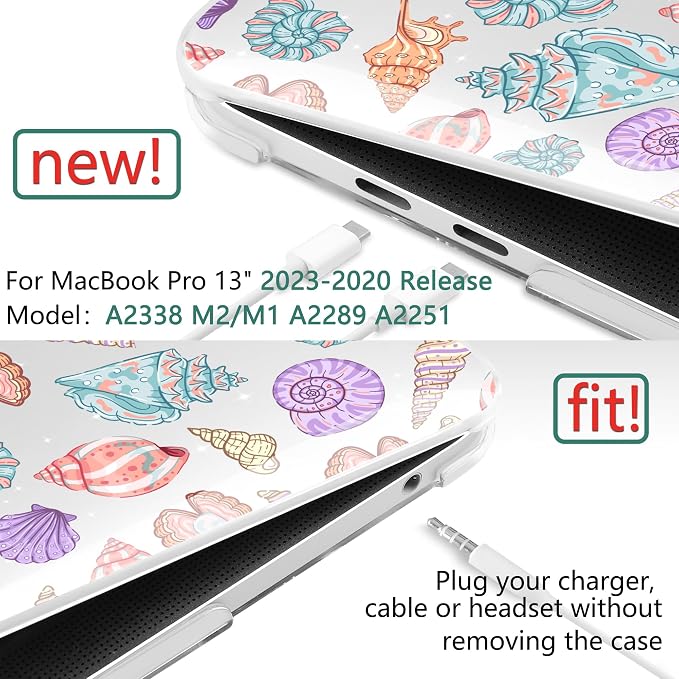 TWOLSKOO Compatible with MacBook Pro 13 inch Case 2023-2016 A2338 M2/M1 A2251 - Image 2