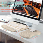 2-in-1 Ergonomic Set, Wave Rise Keyboard Wrist Rest and Massage Bulge Slope - Image 5