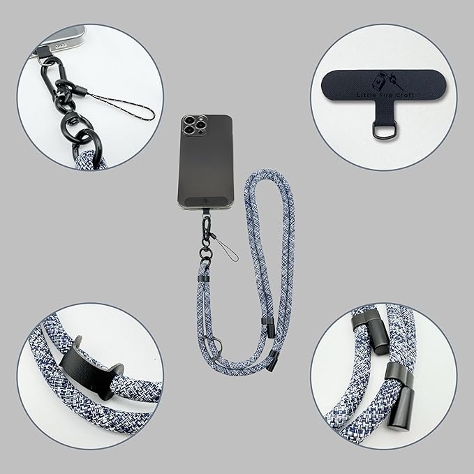 Adjustable Cell Phone Lanyard Crossbody Smartphone Strap Soft Rope Phone Lanyard - Image 5
