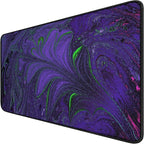 Large Mouse Pad with Stitched Edges, Durable Non-Slip Natural Rubber Base by Hsmienk