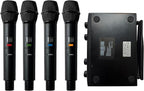 4-Channel Wireless Microphone System, UHF Compact Cordless Mic Set w/ 4x10 - Image 8