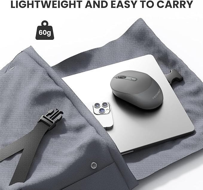 TECKNET Bluetooth Wireless Mouse, Compact & Portable, Silent Click, Ergonomic - Image 6