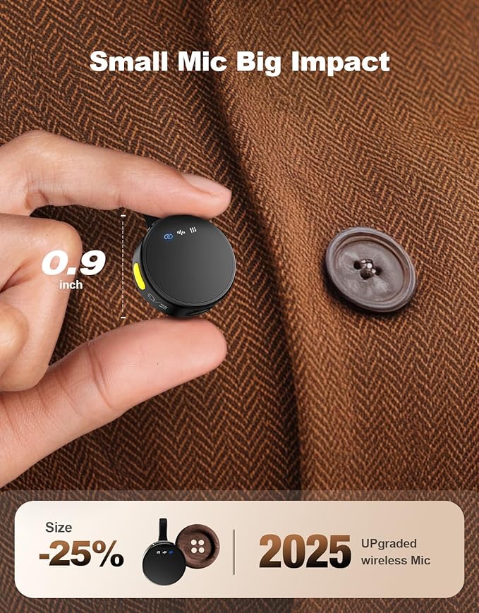 Wireless Mini Microphone for Camera/iPhone/Android/iPad/Laptop, Lav Mic - Image 6