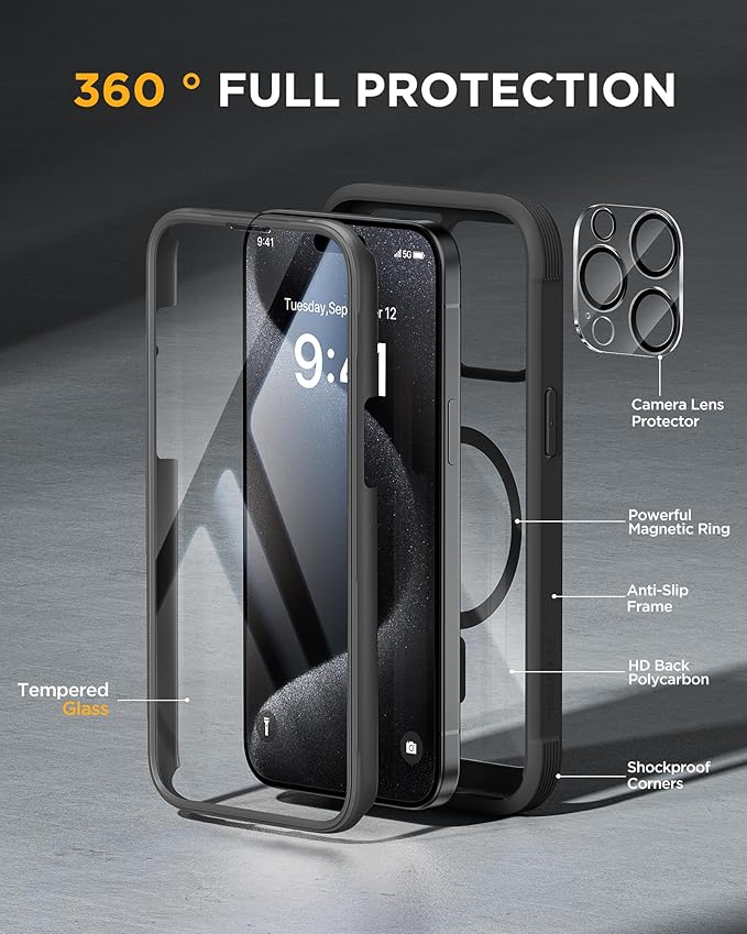 Miracase Magnetic for iPhone 12 Pro Max Case Full-Body Phone case - Image 2