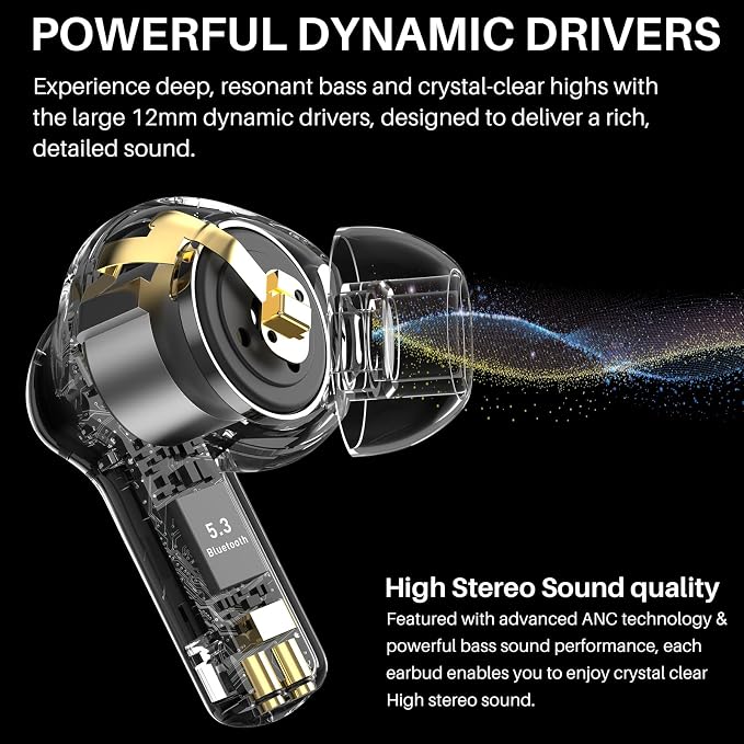 TOZO Hybrid Active Noise Cancelling Wireless Earbuds - Image 3