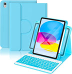 YBING Keyboard Case for iPad 10th Gen 10.9 inch & 11th Gen, 360 Rotation by YBING
