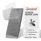 Grey Screen Repair Tape, Strong Adhesive Fiberglass Patch Tape Mesh by Secopad