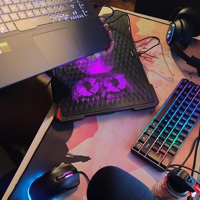 AICHESON Laptop Cooling Pad for 15.6 to 17.3 Inches PC Notebooks, 5 Fans - Image 8