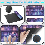 Cute Cozy Purple Gaming Desk Mat, Mystical Potion Bottles Mouse Pad XXL Large - Image 4