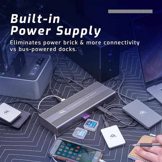 OWC Thunderbolt Go Dock, 11 Ports, Built in Power Supply, 90W Charging - Image 6