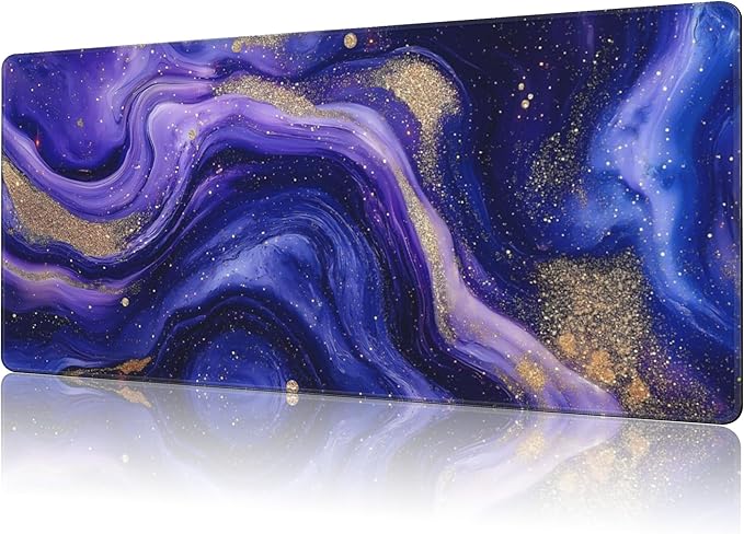 Mouse Pad Large Fluid Art Marble Texture Non-Slip Game Desk Mat by NIYLYNSYN