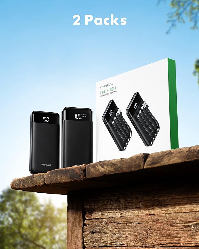 2 Packs Portable Chargers with Built in Cables - Image 8