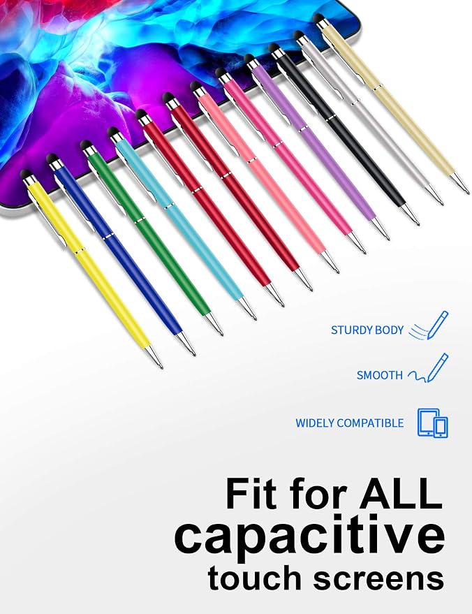 24 Pack Stylus Pens for Touch Screens innhom Stylus Pen for ipad iPhone Tablets - Image 2