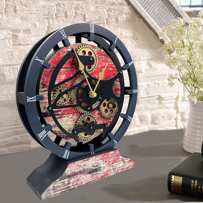 The Gears Clock Desk Clock 10 inches - Image 3