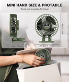 JZCreater USB Desk Fan, Mini Fan Portable, 3 Speeds Desktop Table Cooling Fans - Image 6