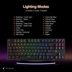 TECWARE Phantom 87 Key Mechanical Keyboard, RGB led, Outemu Brown Switch - Image 6