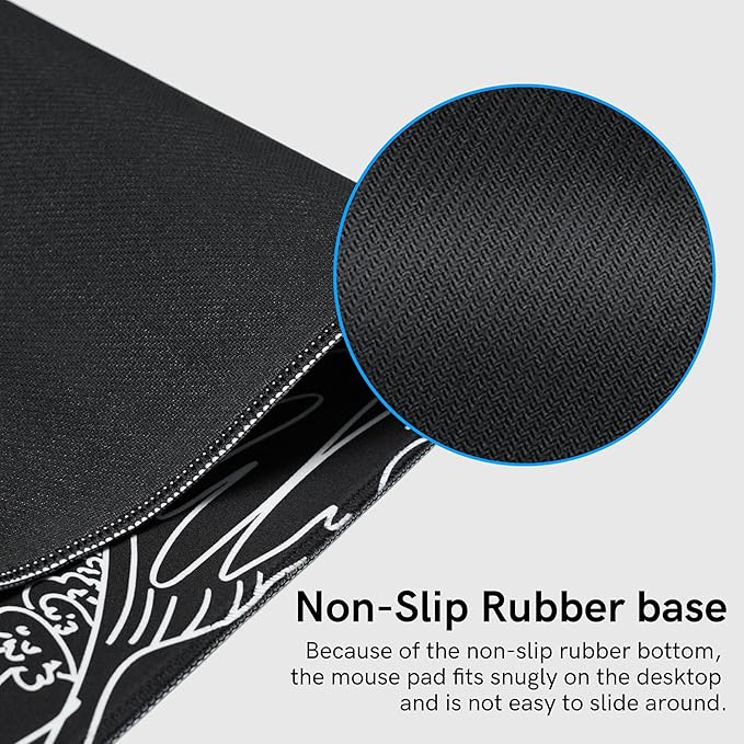 Large Gaming Mouse Pad for Desk, Kanagawa XXL Mouse Pad 35.4x15.7 Inch - Image 5