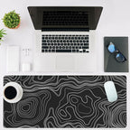 Mouse Pad Large Topographic Map Lines Non-Slip Game Desk Mat - Image 2